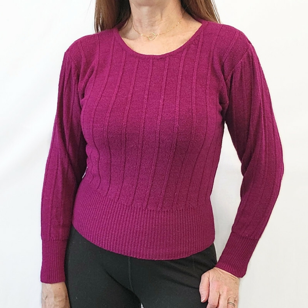 Christian Dior Vintage Purple Crew Neck Sweater
